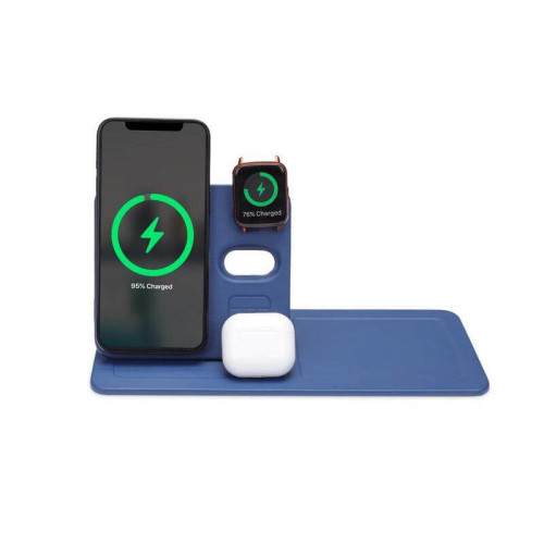 AVRON - Giftology 3-in-1 Magnetic Wireless Charger Desk Tray - Navy