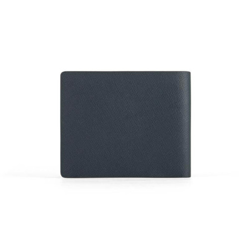CROSS Saffiano Leather 4CC Bifold Wallet with Coin Pocket - Navy Blue