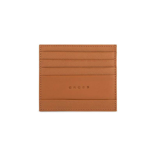 CROSS Saffiano Leather 6CC Card Holder - Mocha
