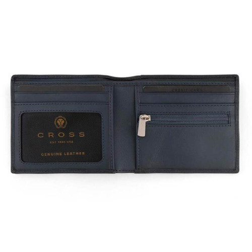 CROSS Pebble Leather 6CC Classic Fold Wallet with 6CC Cardholder