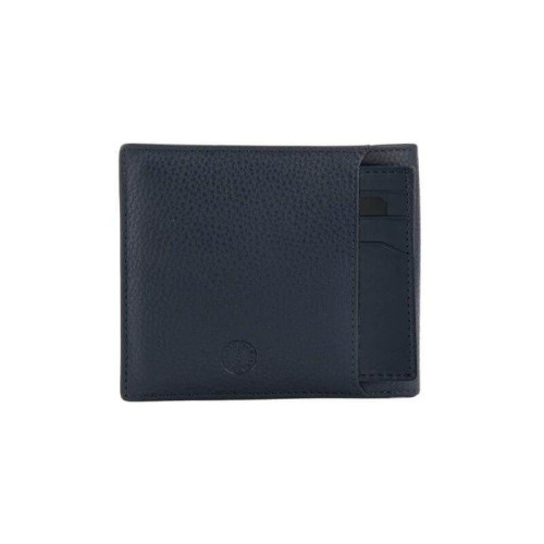 CROSS Pebble Leather 6CC Classic Fold Wallet with 6CC Cardholder - Navy Blue