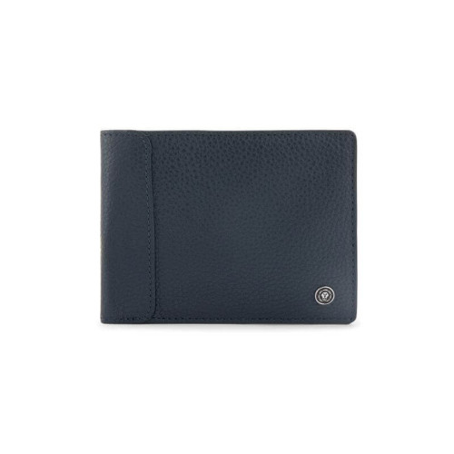 CROSS Pebble Leather 8CC Classic Fold Wallet - Navy Blue
