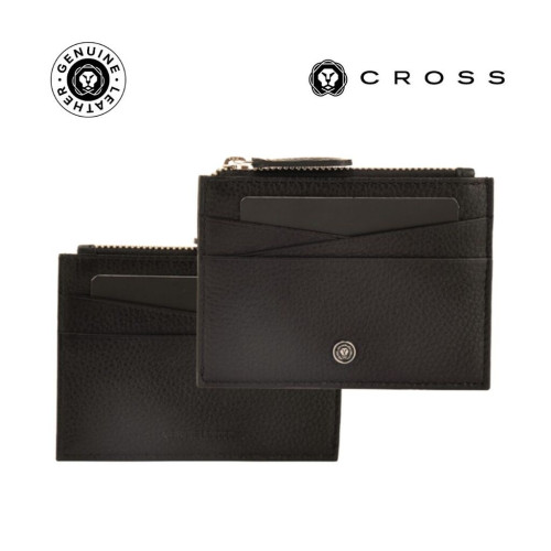 CROSS Pebble Leather Ladies' 6CC Zip Card Holder