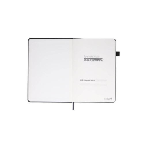 FAROE - Santhome A5 PU Hard Cover Notebook with Pen Loop - Black