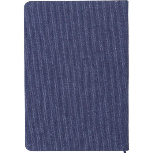 ADANA - Santhome Recycled Canvas A5 Hard Cover Notebook with PU Pocket - Navy