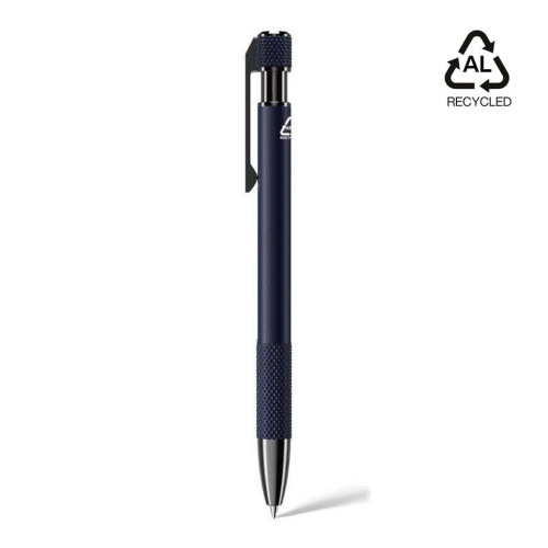 PILA - Recycled Aluminium Ballpoint Pen - Navy Blue