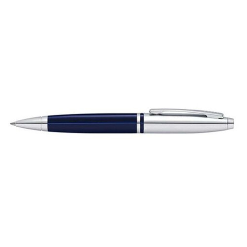 Cross Calais™ Chrome/Blue Lacquer Ballpoint Pen with Classic Midnight Blue Journal Gift Set