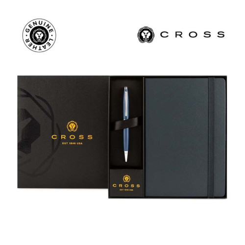 Cross Calais™ Ballpoint Pen & A5 Hardcover Notebook Gift Set - Navy Blue