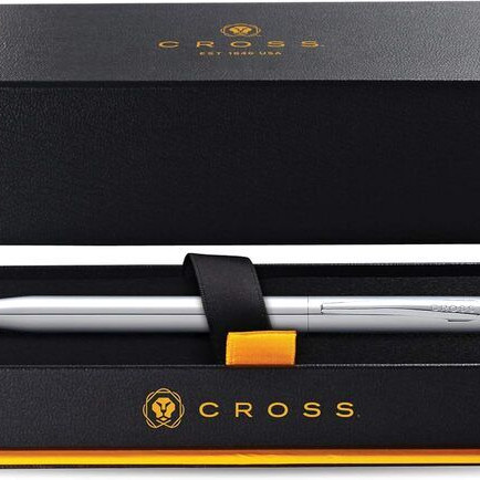 Cross Click™ Chrome with Chrome Appointments Ballpoint Pen (Blue Ink) 