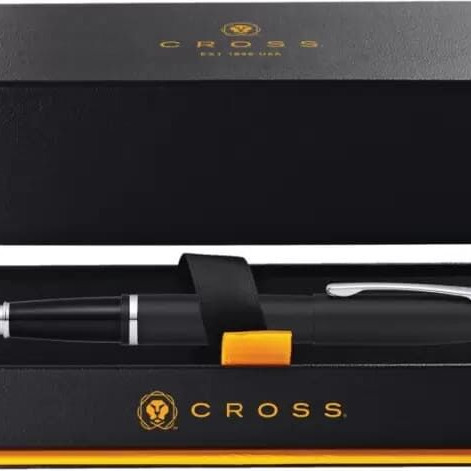 Cross Calais™ Matte Black with Polished Chrome Appointments Selectip Rollerball Pen (Blue Ink) 