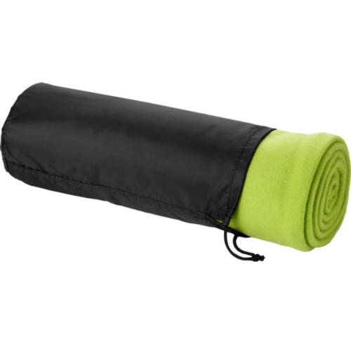 Huggy Fleece Plaid Blanket with Carry Pouch