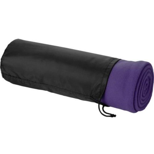 Huggy Fleece Plaid Blanket with Carry Pouch