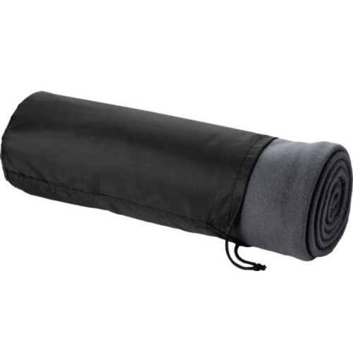 Huggy Fleece Plaid Blanket with Carry Pouch