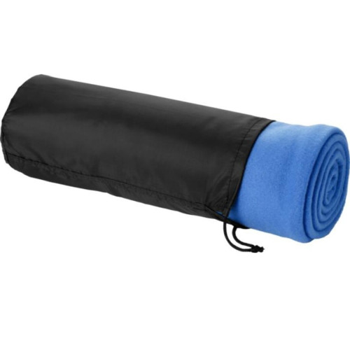 Huggy Fleece Plaid Blanket with Carry Pouch