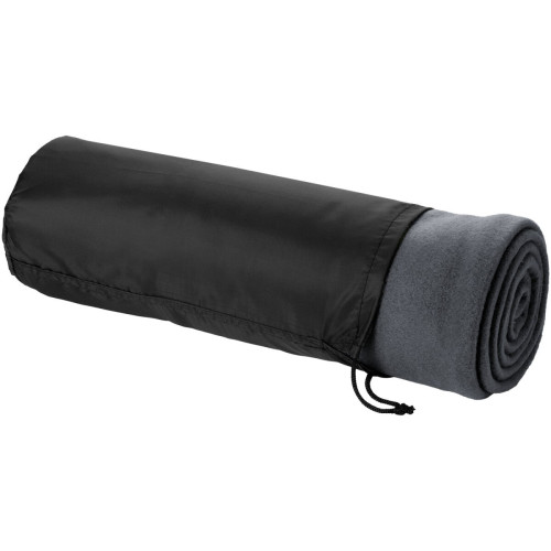 Huggy fleece plaid blanket with carry pouch 150x120 cm