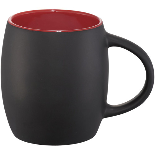 Hearth 400 ml ceramic mug with wooden coaster