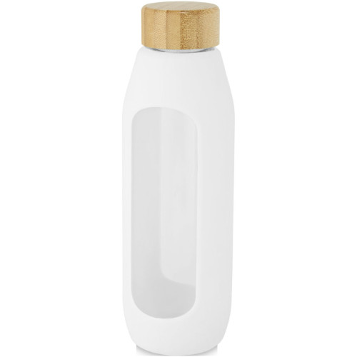 Tidan 600 ml borosilicate glass bottle with silicone grip