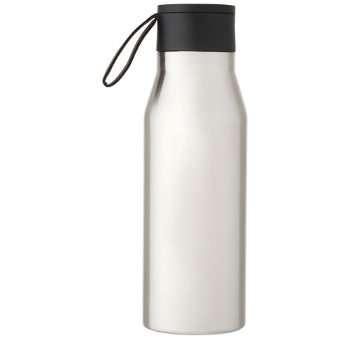 Ljungan 500 ml copper vacuum insulated stainless steel bottle with PU leather strap and lid