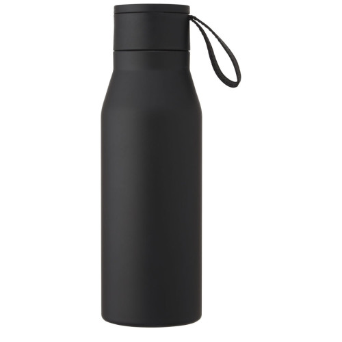 Ljungan 500 ml copper vacuum insulated stainless steel bottle with PU leather strap and lid