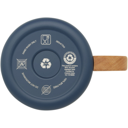 Bjorn 360 ml RCS certified recycled stainless steel mug with copper vacuum insulation