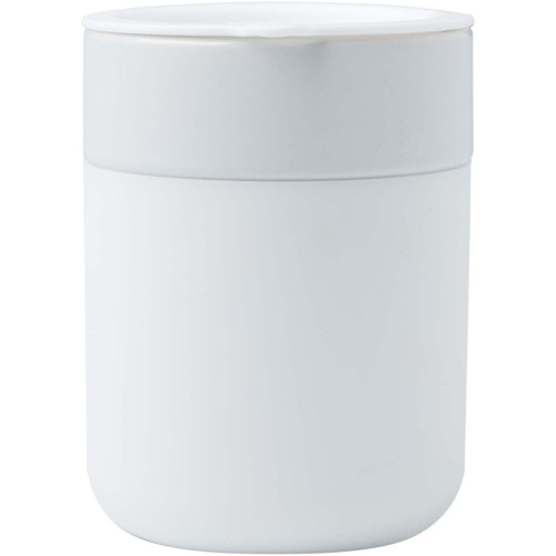 Java 330 ml ceramic tumbler with silicone wrap and plastic lid