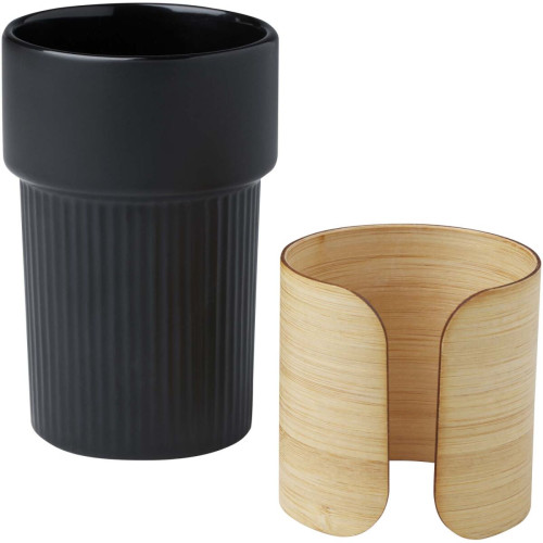Fika 340 ml tumbler with bamboo sleeve