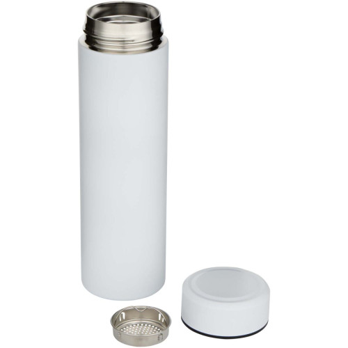 Taylor 450 ml double wall stainless steel flask with tea strainer
