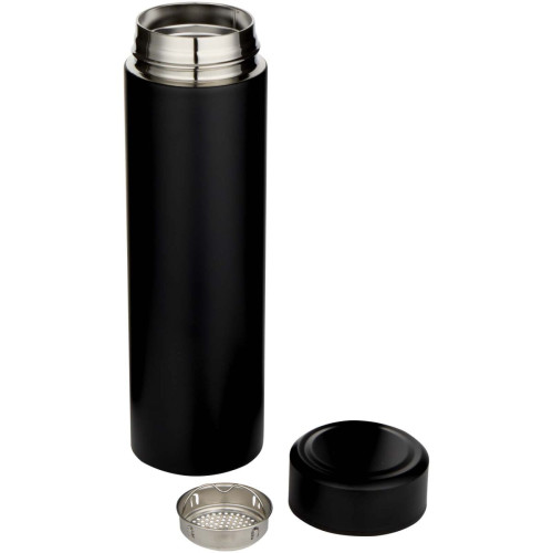 Taylor 450 ml double wall stainless steel flask with tea strainer