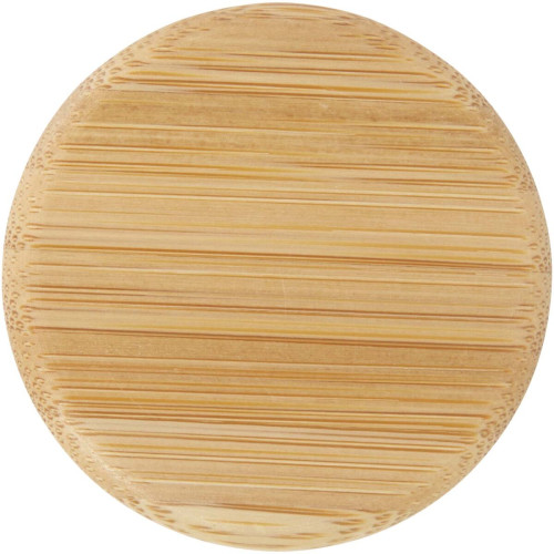 Lume 500 ml matte soda lime glass bottle with bamboo lid