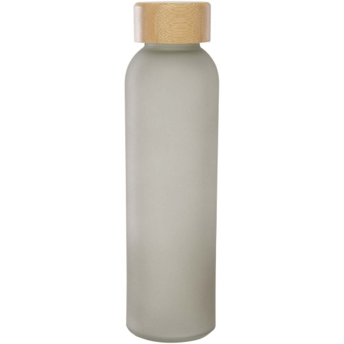 Lume 500 ml matte soda lime glass bottle with bamboo lid
