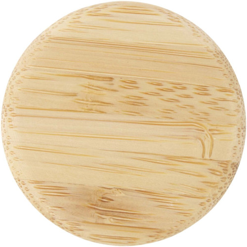 Lume 500 ml matte soda lime glass bottle with bamboo lid