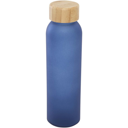 Lume 500 ml matte soda lime glass bottle with bamboo lid