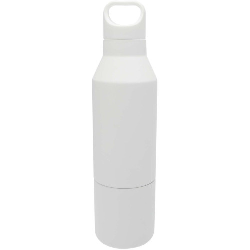 Odessy 600 ml RCS certified recycled stainless steel insulated bottle with 300 ml cup