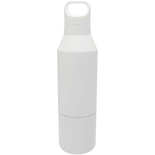 Odessy 600 ml RCS certified recycled stainless steel insulated bottle with 300 ml cup
