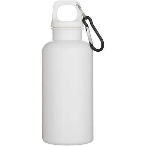 Oregon 400 ml solid colour RCS recycled plastic water bottle with carabiner