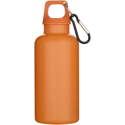 Oregon 400 ml solid colour RCS recycled plastic water bottle with carabiner