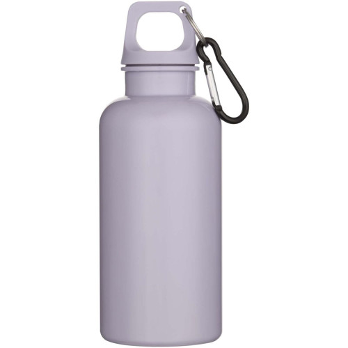 Oregon 400 ml solid colour RCS recycled plastic water bottle with carabiner