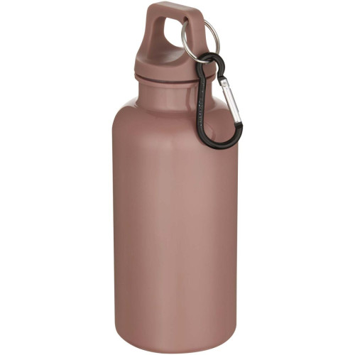 Oregon 400 ml solid colour RCS recycled plastic water bottle with carabiner