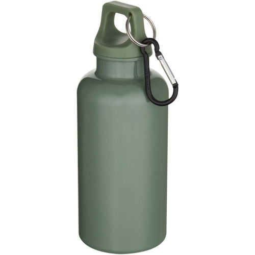 Oregon 400 ml solid colour RCS recycled plastic water bottle with carabiner