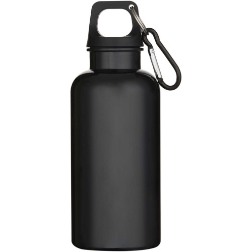 Oregon 400 ml solid colour RCS recycled plastic water bottle with carabiner