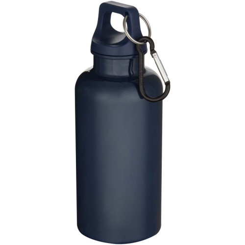 Oregon 400 ml solid colour RCS recycled plastic water bottle with carabiner