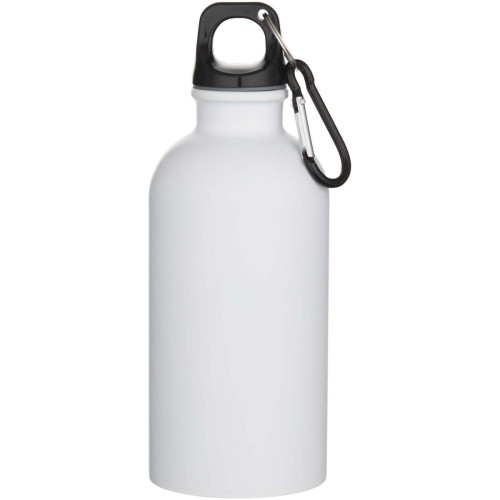 Oregon 400 ml matte RCS recycled single wall stainless steel water bottle with carabiner
