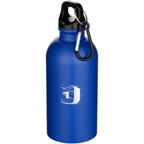 Oregon 400 ml matte RCS recycled single wall stainless steel water bottle with carabiner
