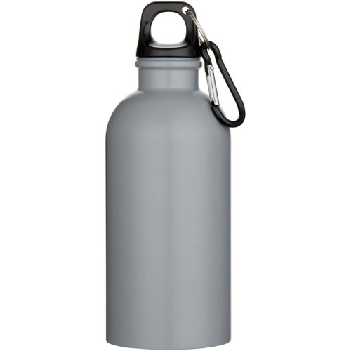 Oregon 400 ml matte RCS recycled single wall stainless steel water bottle with carabiner