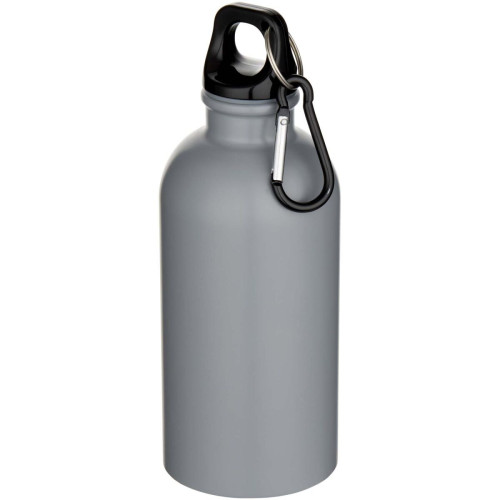 Oregon 400 ml matte RCS recycled single wall stainless steel water bottle with carabiner