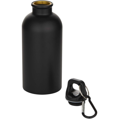 Oregon 400 ml matte RCS recycled single wall stainless steel water bottle with carabiner