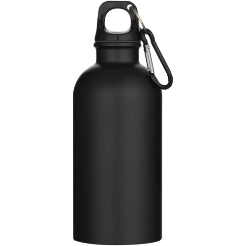 Oregon 400 ml matte RCS recycled single wall stainless steel water bottle with carabiner