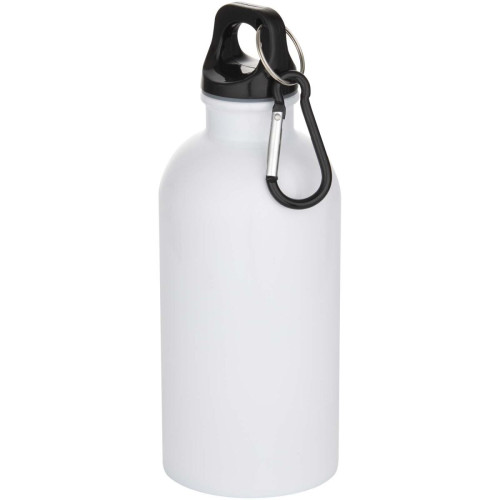 Oregon 400 ml sublimation RCS recycled single wall stainless steel water bottle with carabiner