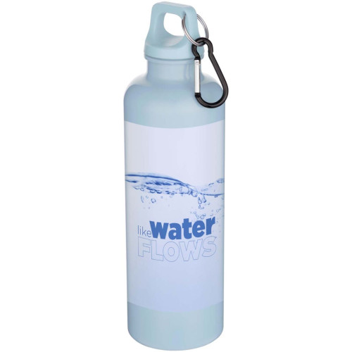 Oregon 750 ml solid colour RCS recycled plastic water bottle with carabiner