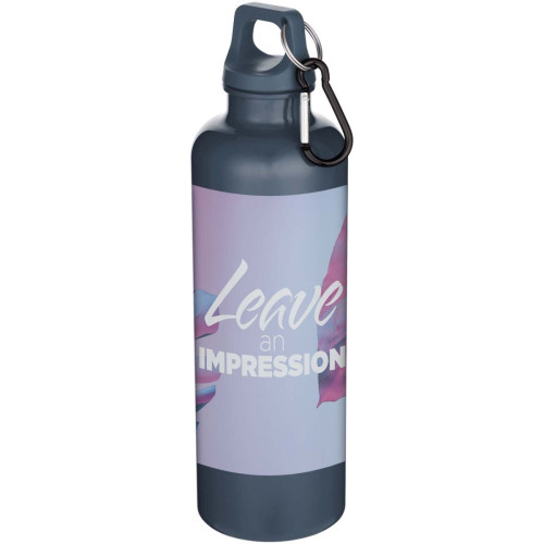 Oregon 750 ml solid colour RCS recycled plastic water bottle with carabiner